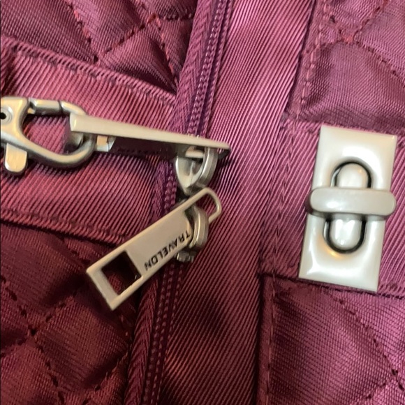 Wine Travelon Anti-Theft Crossbody Purse - Picture 2 of 12
